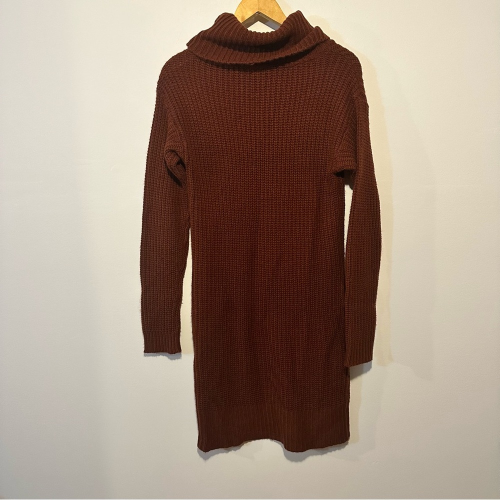 Ripe - Burnt Orange Turtleneck Sweater Dress